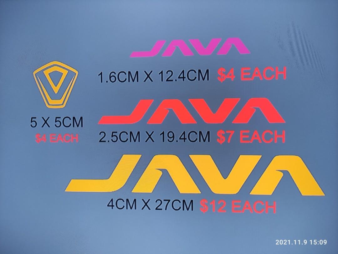 JAVA Logo Diecut No background Stickers for bicycle/ foldie / foldable