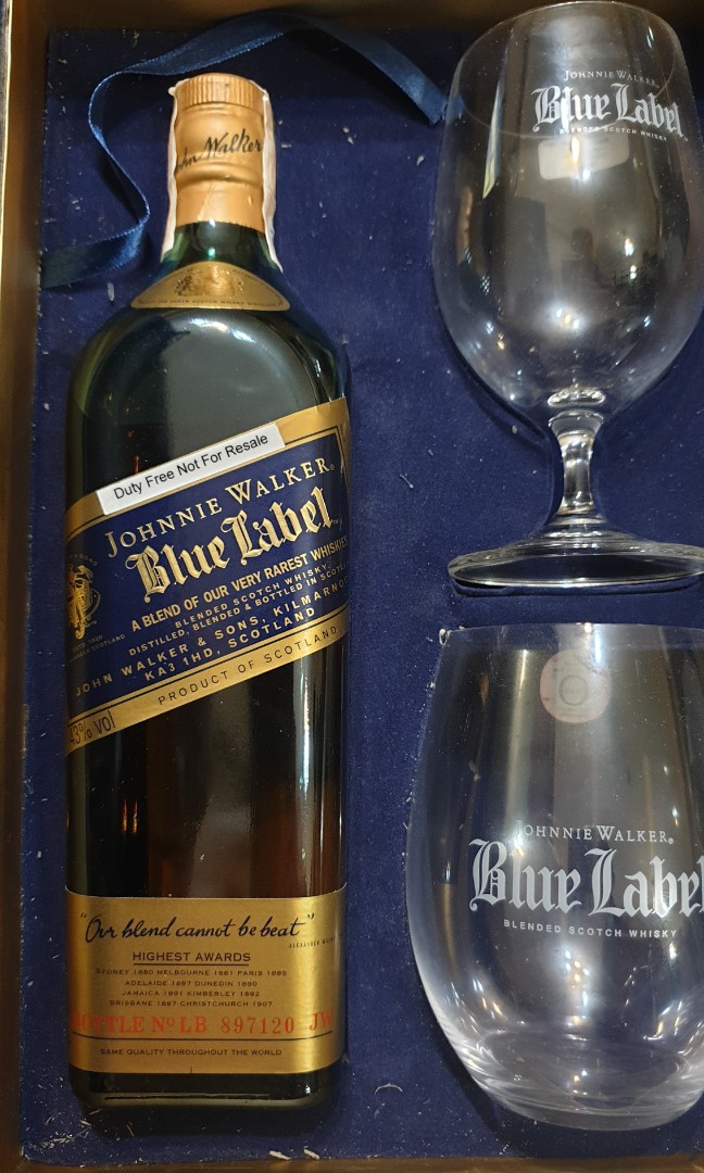 Johnnie Walker Blue Label Gift Set, Food & Drinks, Beverages ...