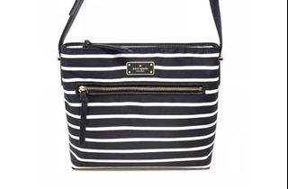 Kate Spade Dessi Wilson Road French Stripe Black Multi Nylon Cross