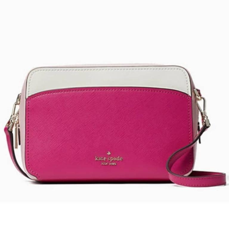 Kate Spade Lauryn Colorblock Camera Bag Pink Multi, Luxury, Bags & Wallets  on Carousell