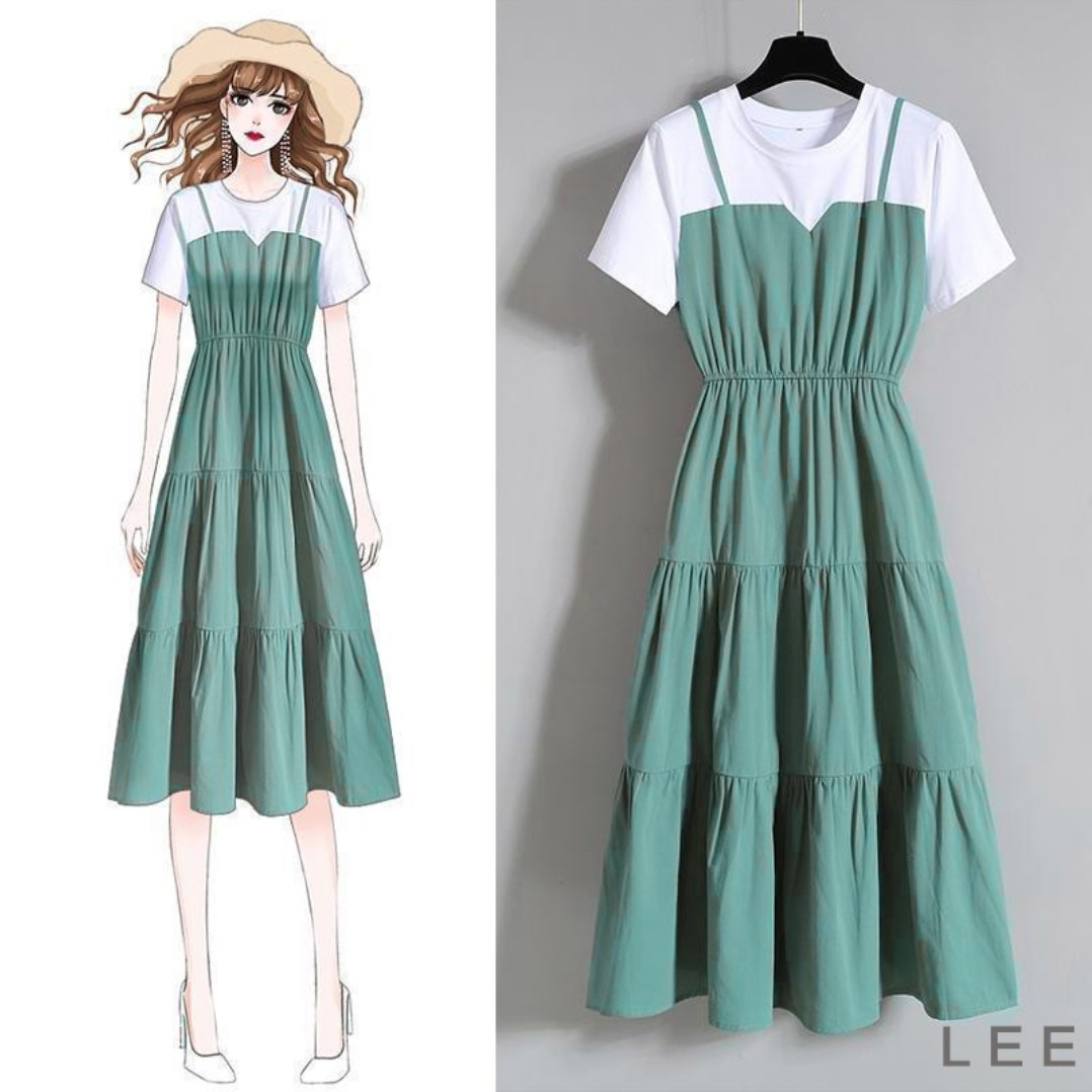 Dress over shirt korean best sale