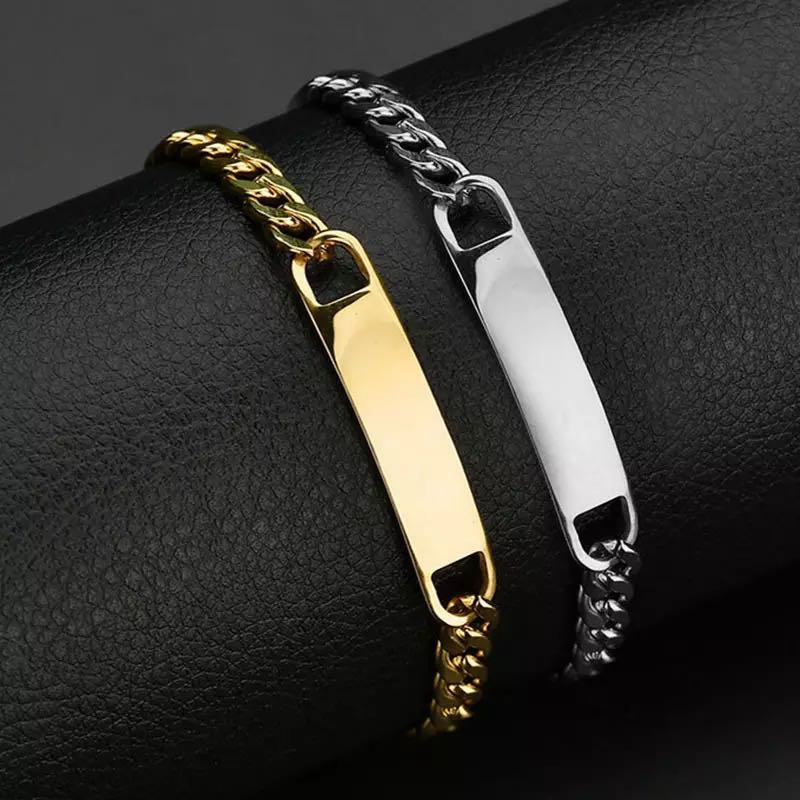 Mens cuban chain bracelet hot sale