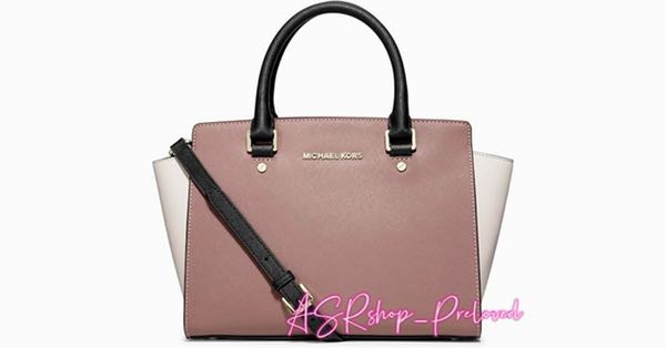 Michael Kors medium selma block leather 