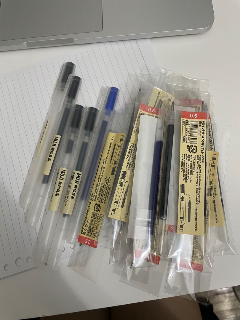 Muji pens and refills (45 for ALL), Hobbies & Toys, Stationery & Craft