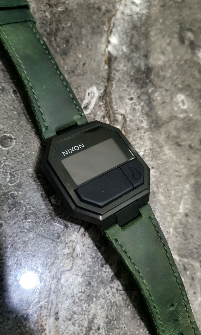 Nixon re discount run leather black