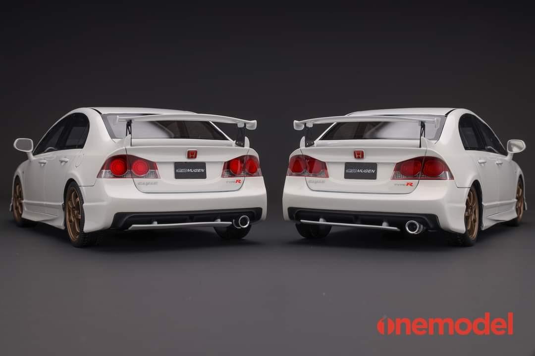 One Model 1:18 HONDA CIVIC TYPE-R FD2 Mugen White & Red