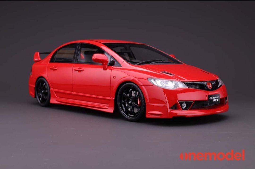 One Model 1:18 HONDA CIVIC TYPE-R FD2 Mugen White & Red