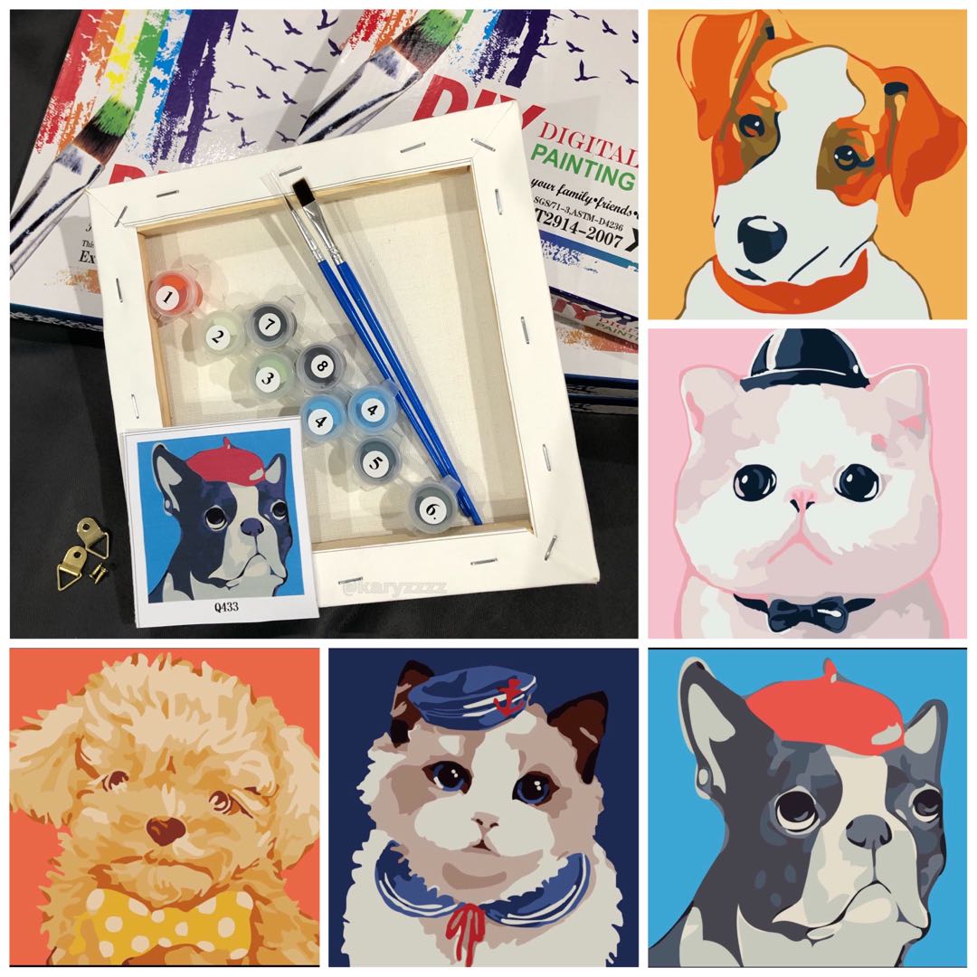 Paint by number set for kids and adult easy and comes with free brushes