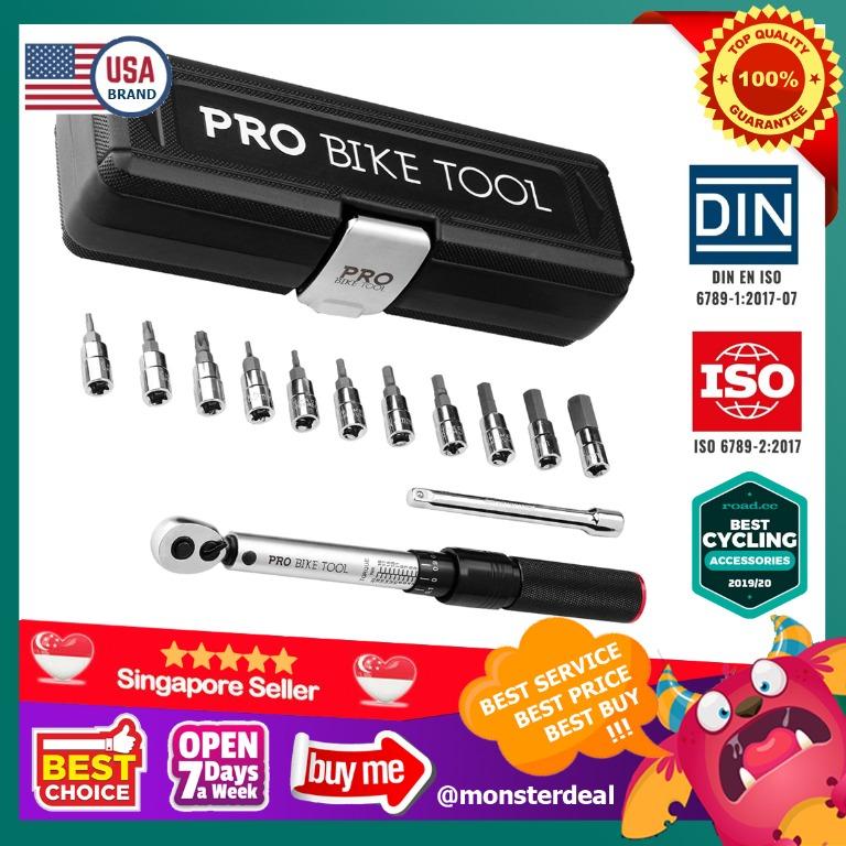 PRO BIKE TOOL 1/4 Inch Drive Click Torque Wrench Set – 2 to 20 Nm ...
