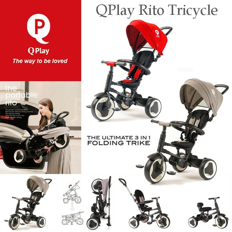Q Play RITO trike folding tricycle Babies Kids Going Out Other Babies Going Out Needs on Carousell