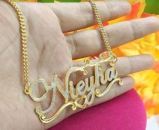 Rantai Ukir Nama Emas Indonesia Emas Ukir Nama Indonesia Women S Fashion Jewellery On Carousell