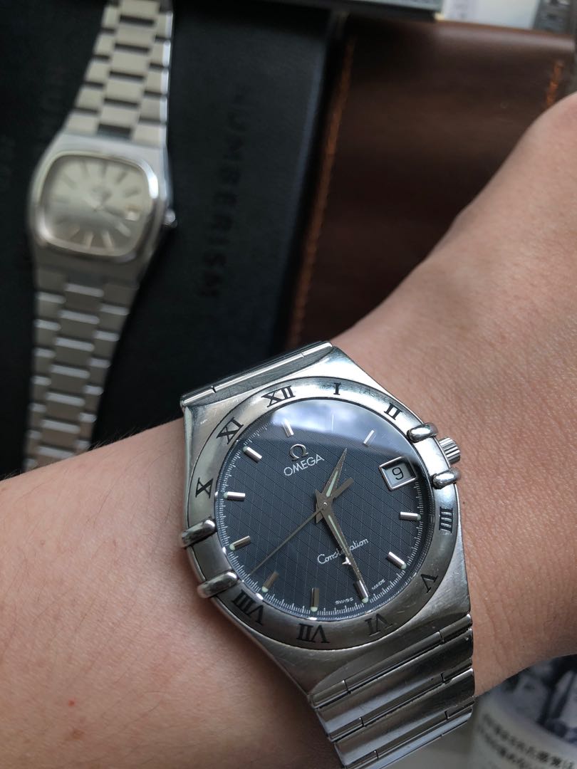 Serviced Rare black guilloche dial omega constellation Quartz