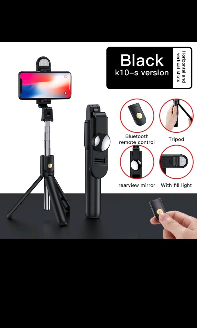 Selfie stick integrated tripod, Photography, Photography Accessories