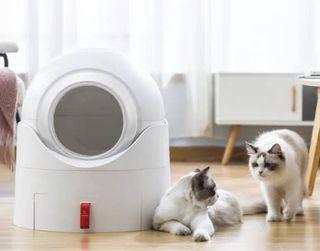 Semi-auto cat litter box
