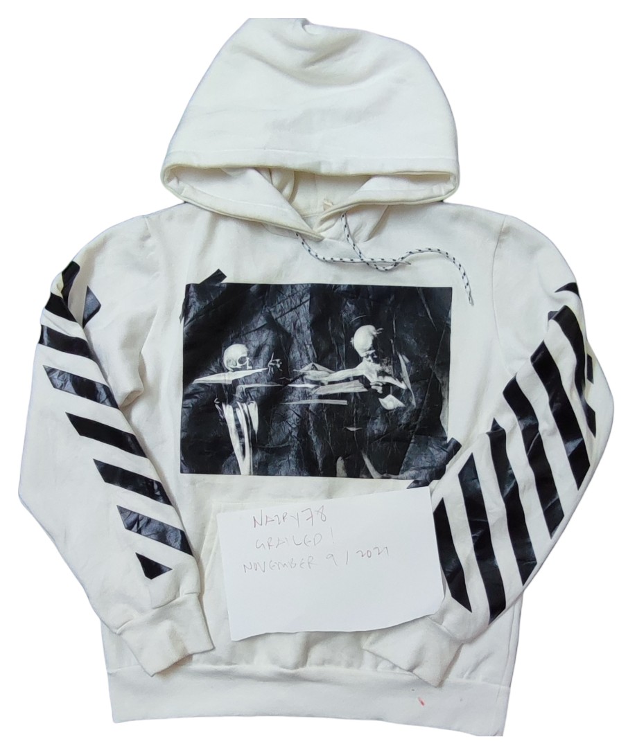 Off white jesus skull hoodie hot sale