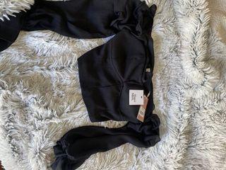 tiger mist off shoulder black top