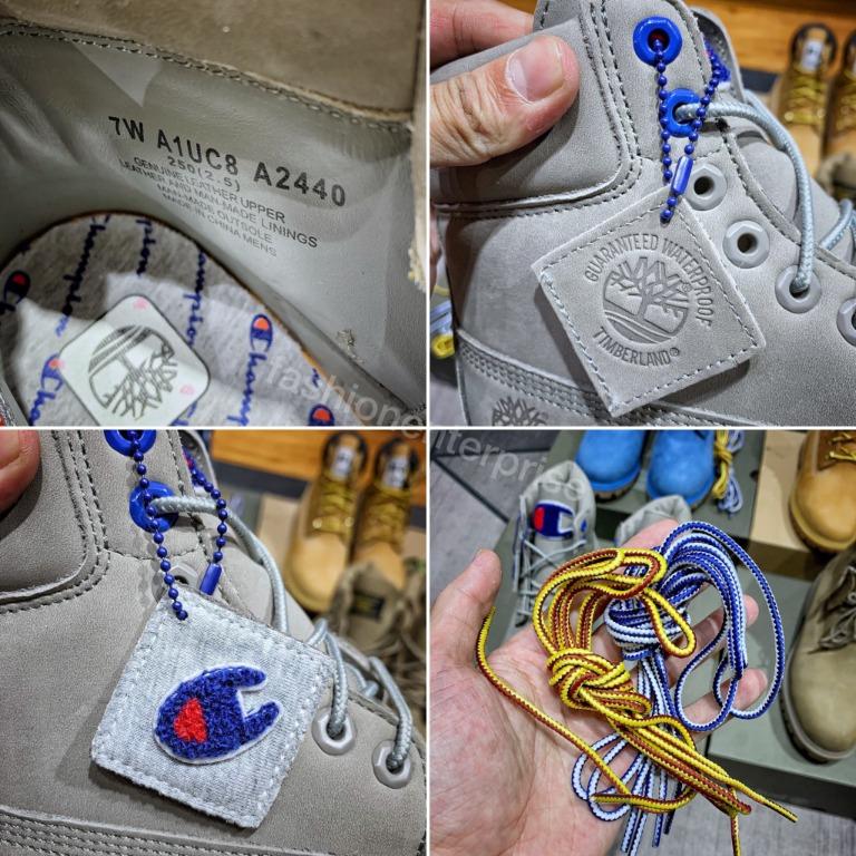 Timberland x champion boots sale grey