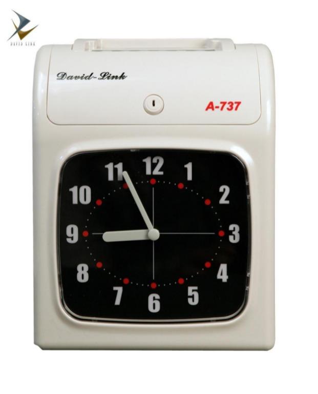 Time Recorder David Link A-737 (Category: Office & Business Technology) located in Makati City. Submitted by davidlinkcorp (Listing ID 1124576526, Image 3). Description: A-737 Bundy Clock Time Recorder DL-A737 + 50 pcs time cards + Back-up battery + 1 year warranty Nibo Davidlink A737 Time Recorder Bundy Clock + FREE 50 Pcs. Timecard + 1 year warranty MODEL: DAVID LINK A-737 FEATURES: - Black and red print accurately identifies in and out (tardin