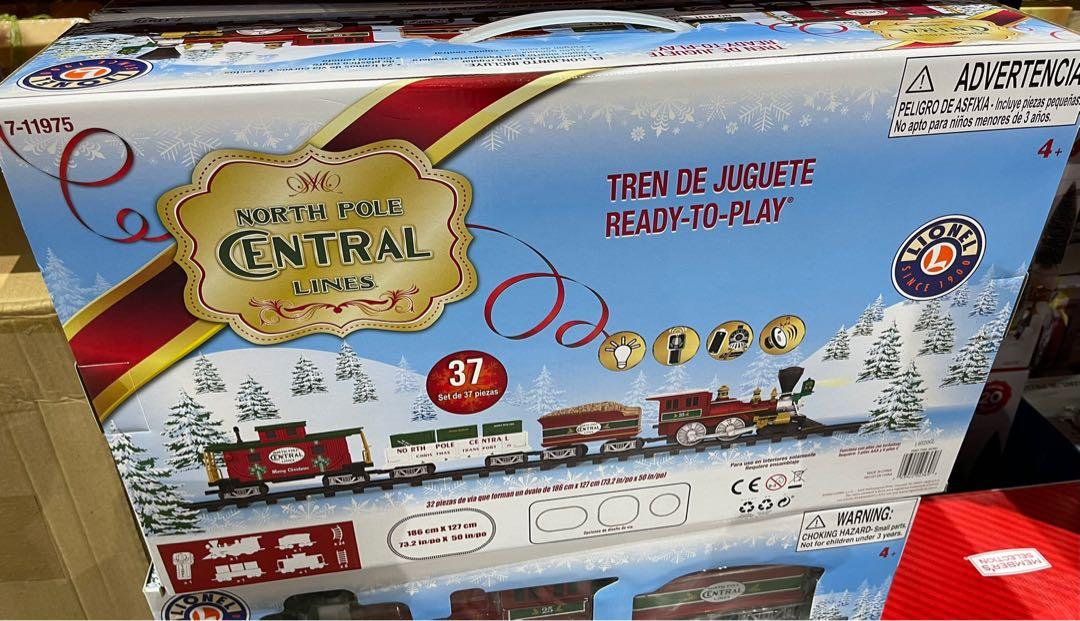 TRAIN SET ( THE NORTH POLE CENTRAL ) LIONEL (Category: Action & Battle Toys) located in Quezon City. Submitted by collecto (Listing ID 1124590969, Image 2). Description: THE CENTRAL EXPRESS NORTH POLE FIT AROUND XMASS TREES OPTIONAL TRACKS ( more wider ) Made by : LIONEL since 1900 BOUGHT TARGET USA G GAUGE BIG SCALE COLLECTIBLE SPEED CONTROL REMOTE WITH REALISTIC SOUNDS WITH FORWARD AND REVERSE .