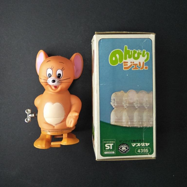 VINTAGE 70s 80s Masudaya Tom & Jerry Mouse Wind up sofubi tin