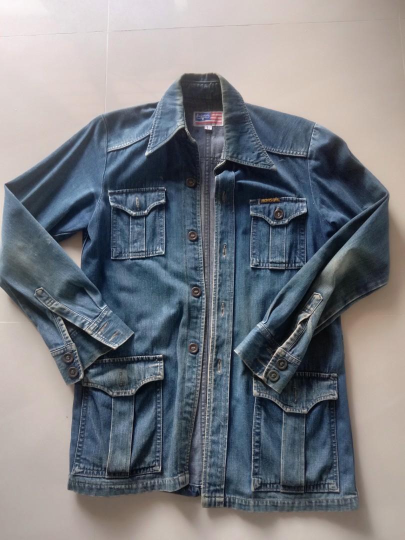 Vintage Bobson Denim Bush Jacket, Men's Fashion, Coats, Jackets and ...