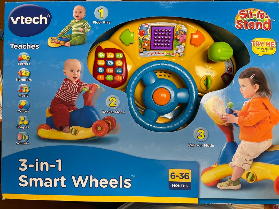 Vtech 3 in 1 Smart Wheels 玩具, 兒童＆孕婦用品, 嬰兒玩具- Carousell