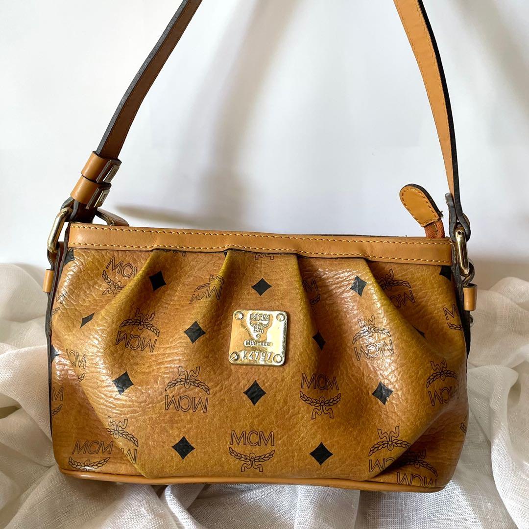 McM Cognac Sling Bag, Luxury, Bags & Wallets on Carousell
