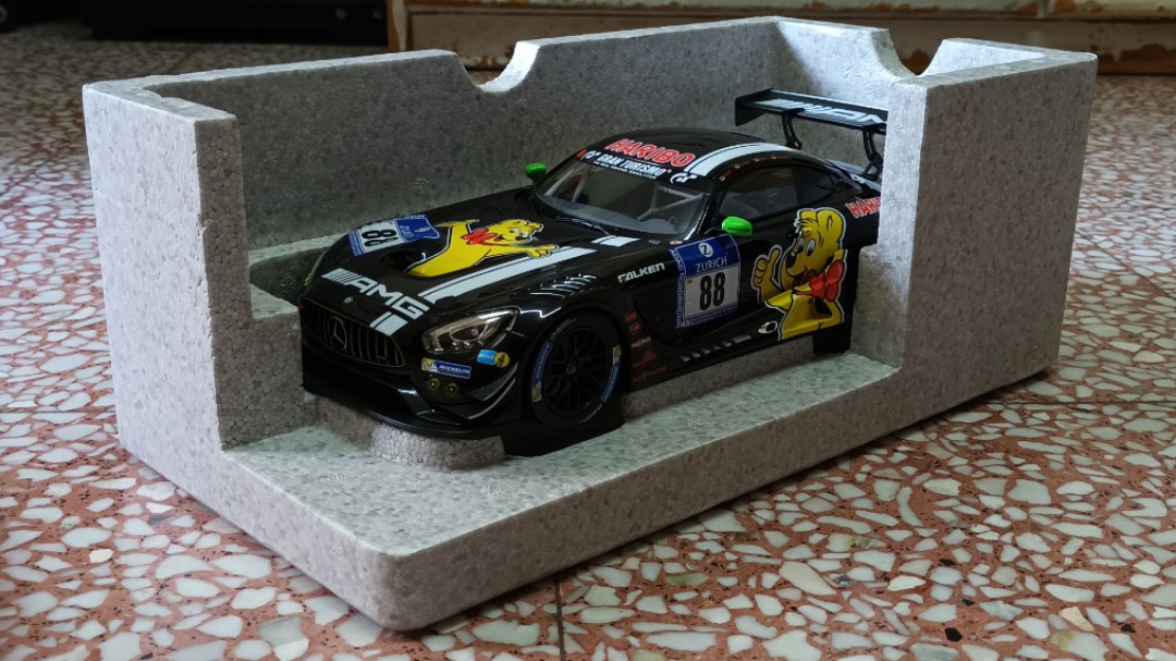 1:18 Haribo Racing Team Mercedes-AMG GT3模型車, 興趣及遊戲, 玩具 遊戲類- Carousell