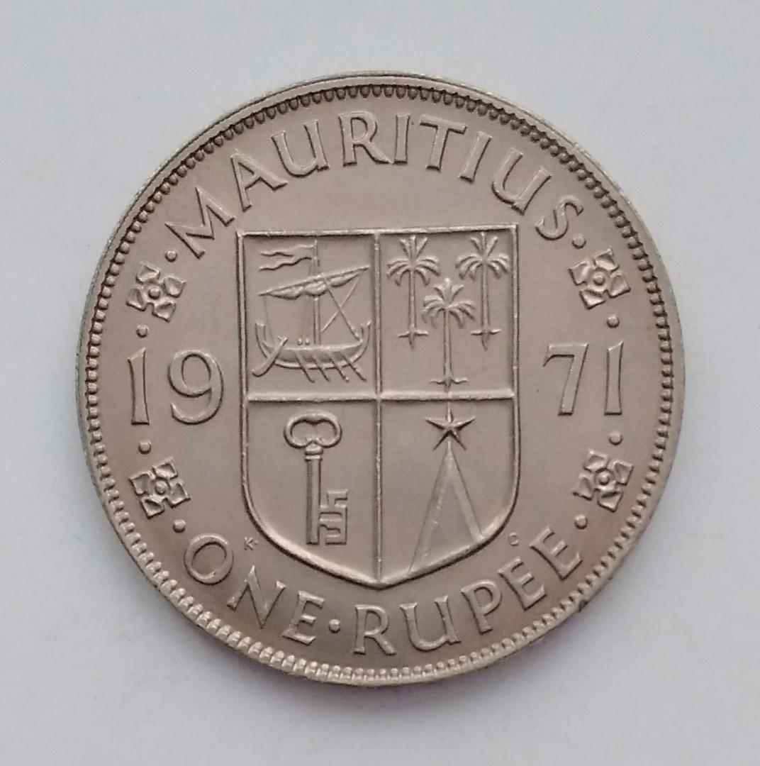 1971年毛里求斯1盧比流通銅鎳幣, 興趣及遊戲, 收藏品及紀念品, 錢幣- Carousell