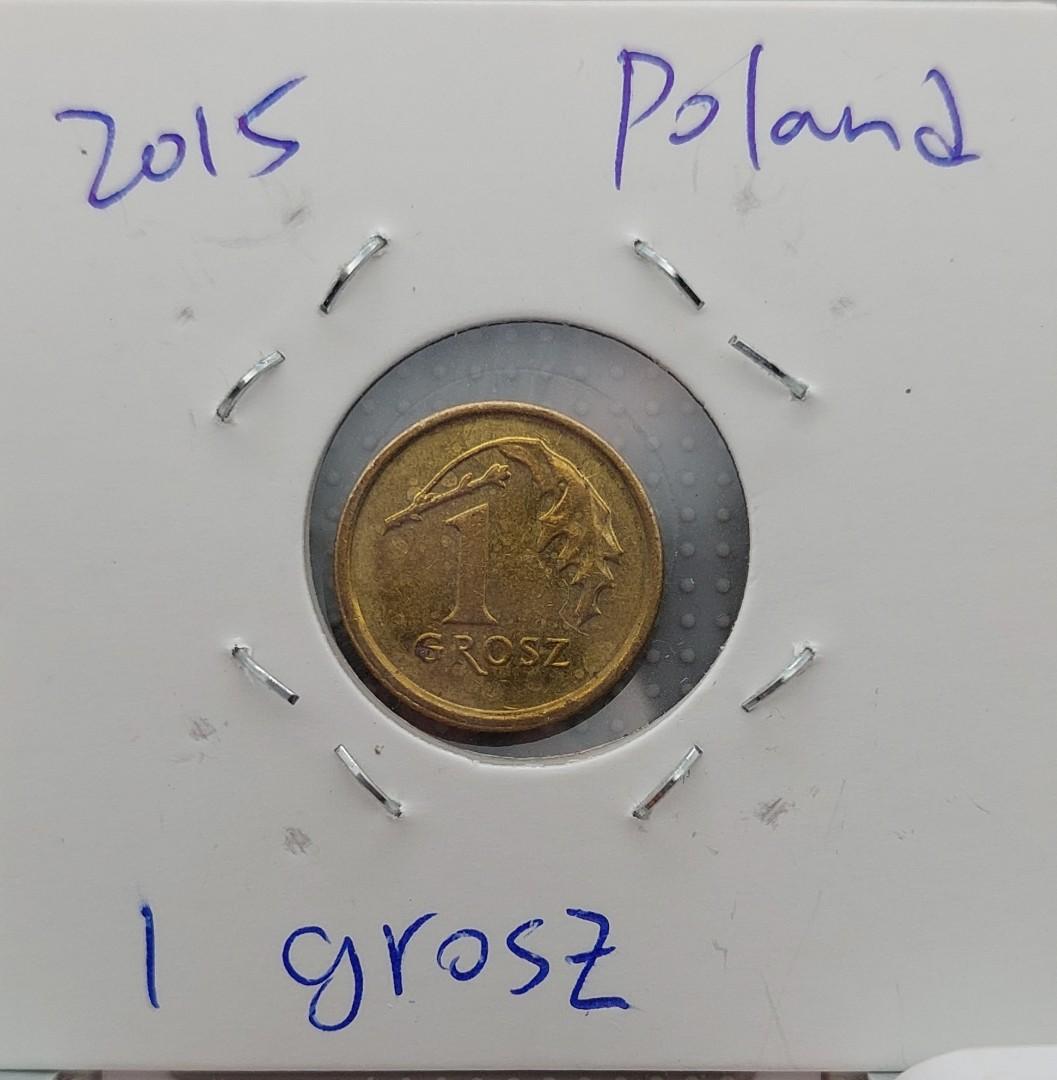2015) 波蘭1 格羅希( 流通幣)/Poland 1 grosz (Circulation coins), 興趣及遊戲, 收藏品及紀念品, 錢幣-  Carousell