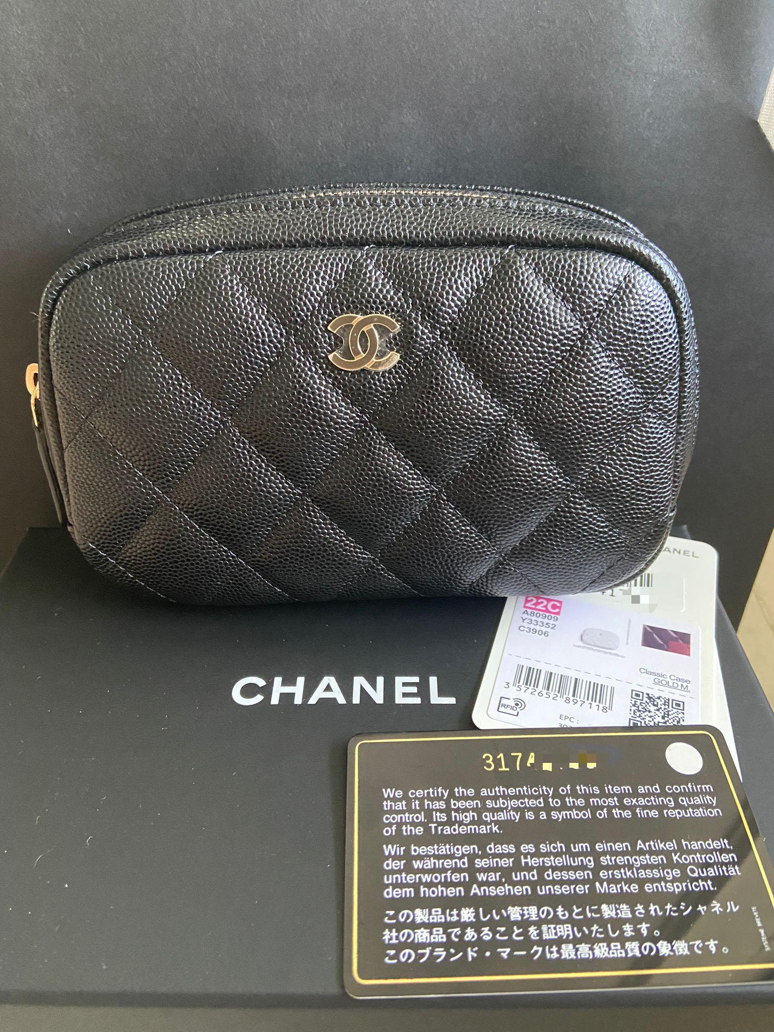22c Chanel pouch in caviar ⭐️brand new, Luxury, Bags & Wallets