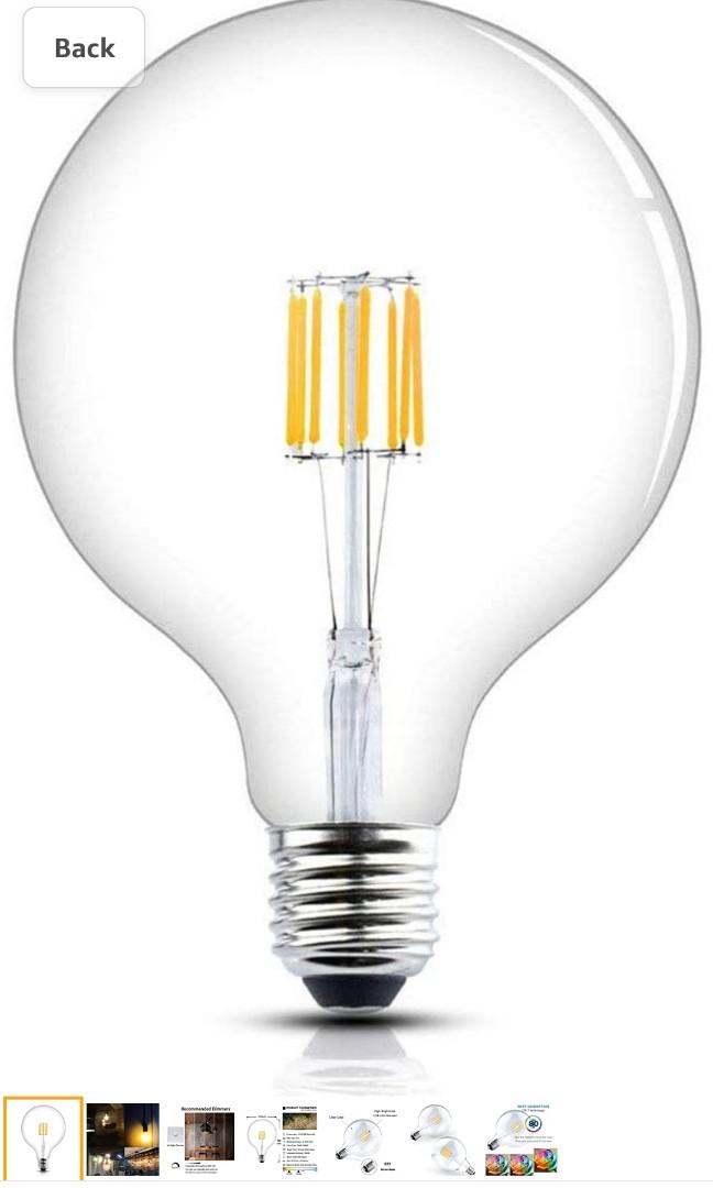 Globe 125mm Led Dimmable Filament Bulb