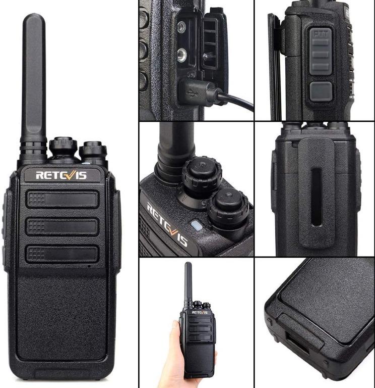 Retevis RT22 Walkie Talkies, Mini Way Radio Rechargeable, VOX Handsfree, Portable, Two-Way Radios Long Range with Earpiece, for Family Road Trip Cam - 4