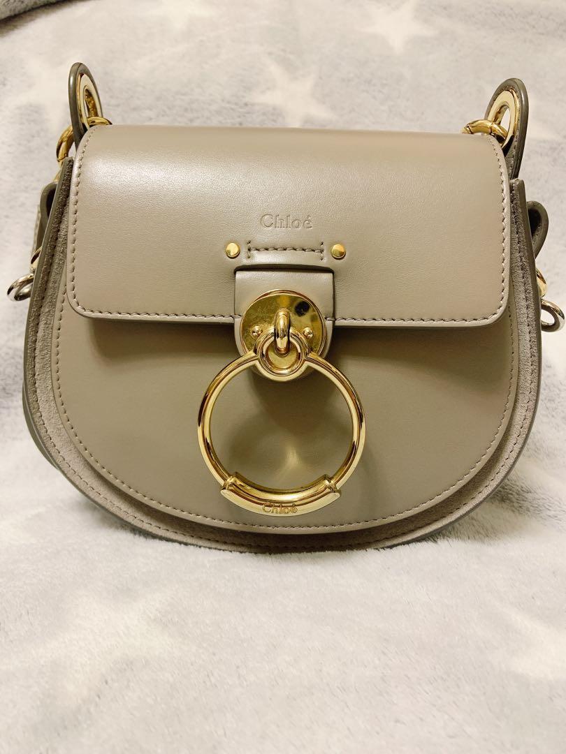 95% New!!! Chloe Tess Bag - Motty Gray!! 可議價！, 名牌, 手袋及銀 