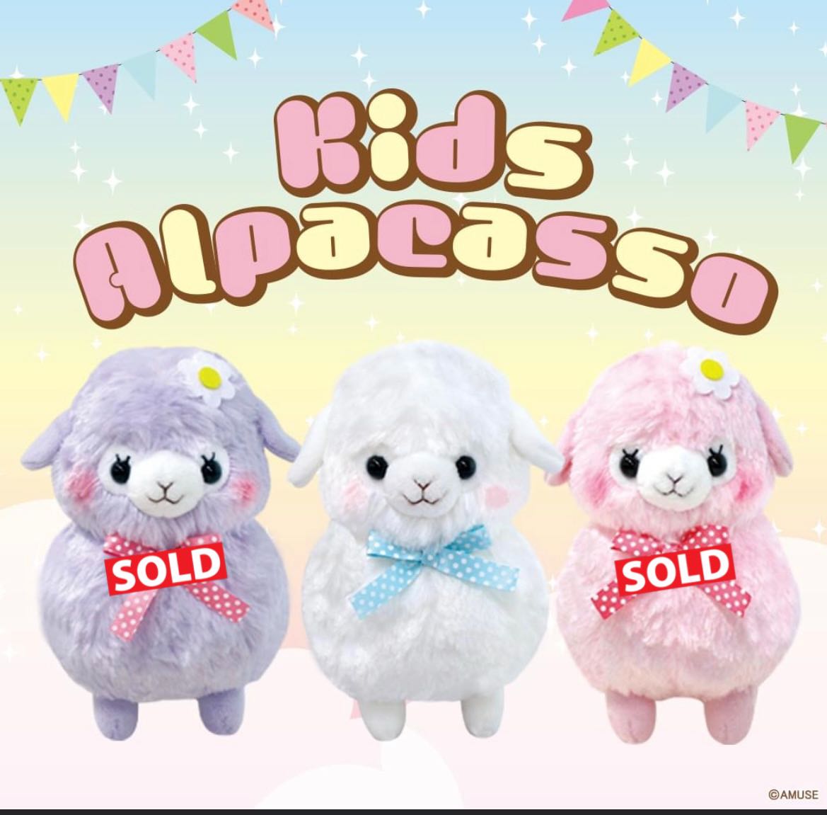 Alpaca Alpacasso Alpa Toreba Amuse Amufun Amunet Pink White Purple