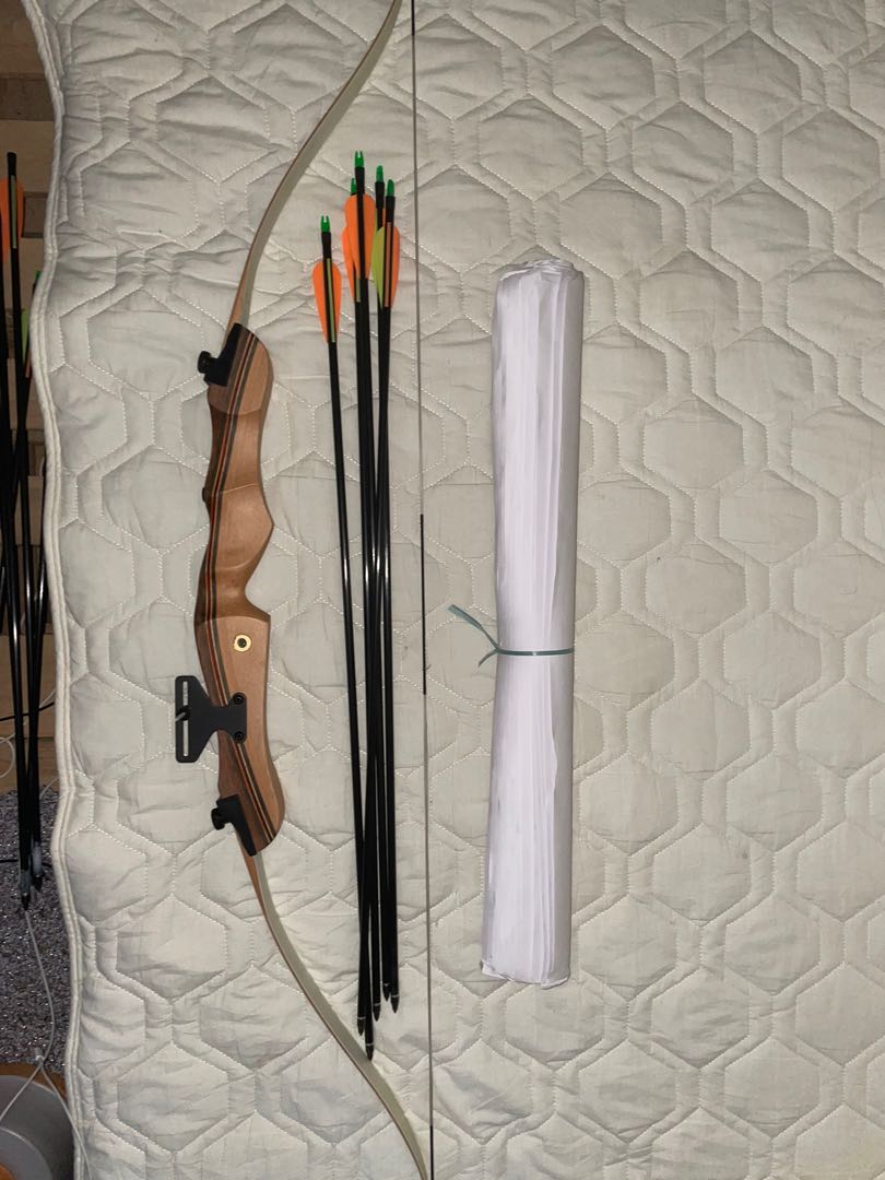 Archery F158 Wooden Recurve Bow for smaller archers, Hobbies & Toys, Toys & Games on Carousell