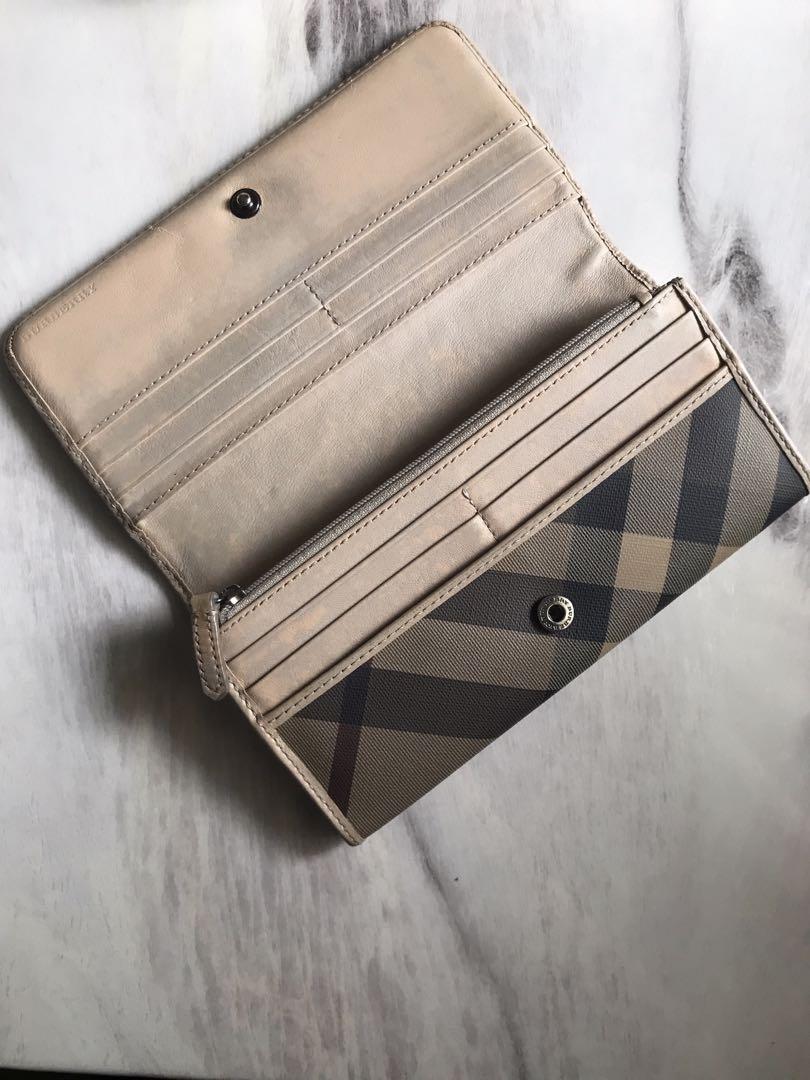 Authentic Burberry Smoked Check Penrose Wallet