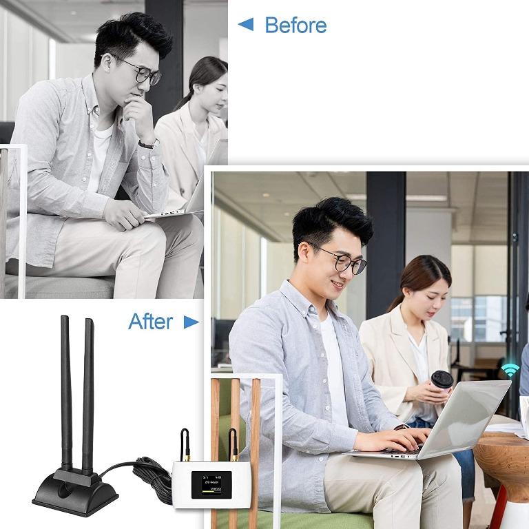 Bingfu 4G LTE Aerial TS9 Antenna Base MIMO Antenna 6dBi for