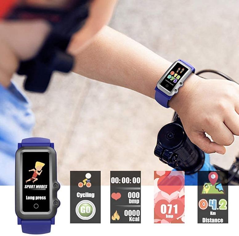 BLACK AUPALLA Kids Children Teenage Activity Tracker with Heart Rate Monitor Sleep Monitor Alarm Mobile Phones Gadgets Wearables Smart Watches on Carousell