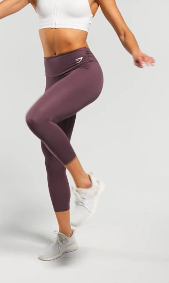 Gymshark Training 7/8 Leggings Brown/Purple, Women's Fashion