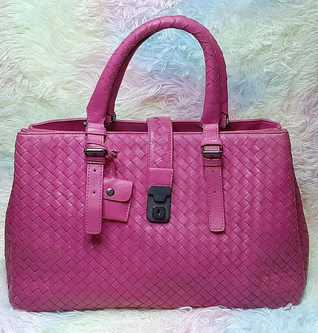 Bottega Veneta Intrecciato Leather Tote Bag Pink ref.744407 - Joli Closet