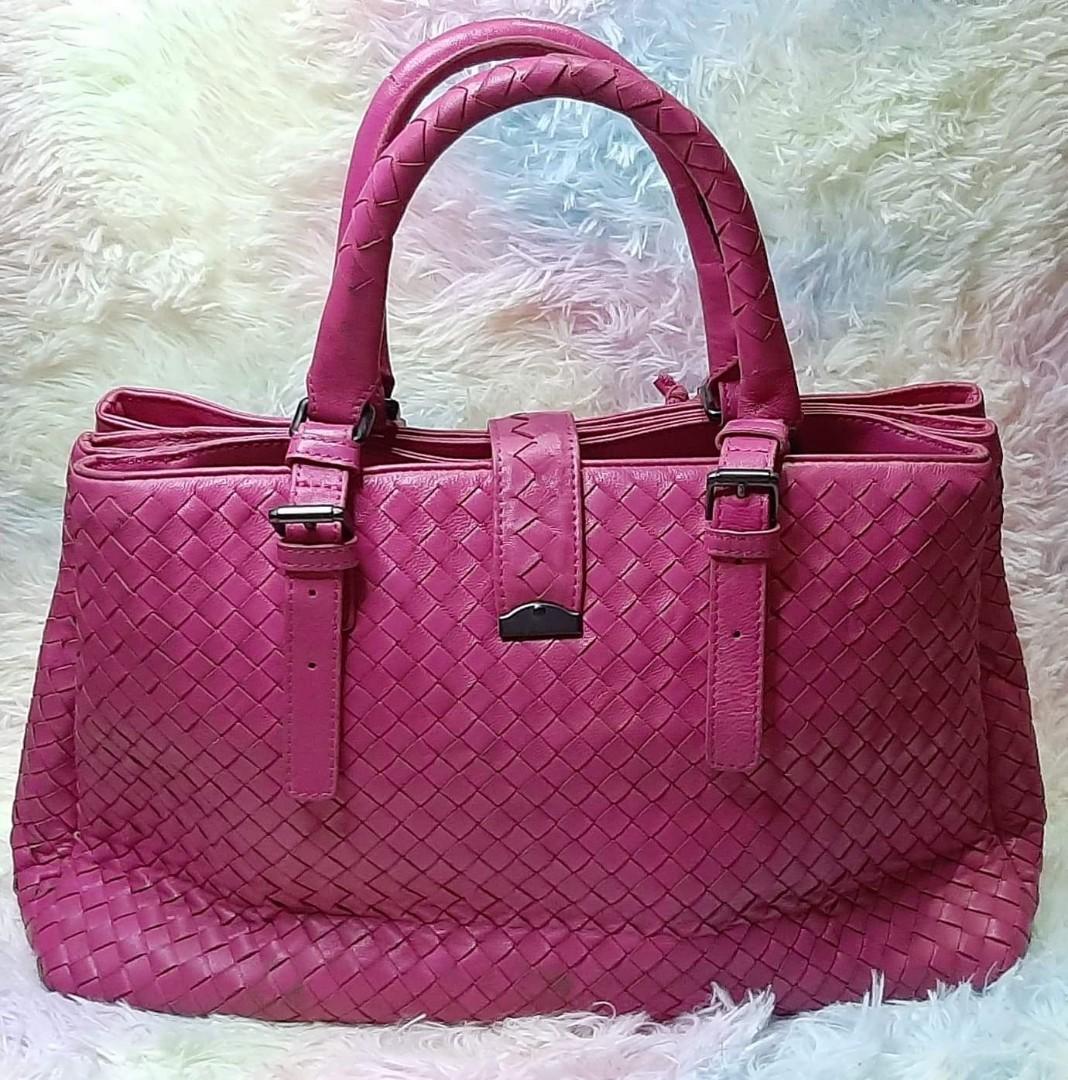 Bottega Veneta Intrecciato Leather Tote Bag Pink ref.744407 - Joli Closet
