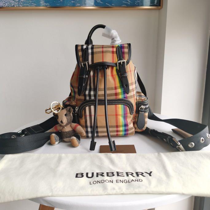 Burberry Rainbow Backpack Small Large Size Women s Fashion Bags Wallets Backpacks on Carousell