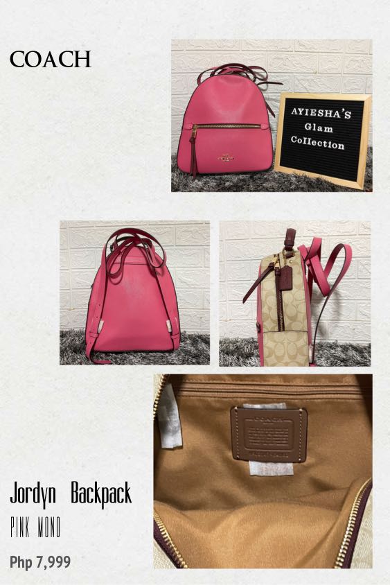 COACH Jordyn Pink Backpack, Women's Fashion, Bags & Wallets, Backpacks on Carousell