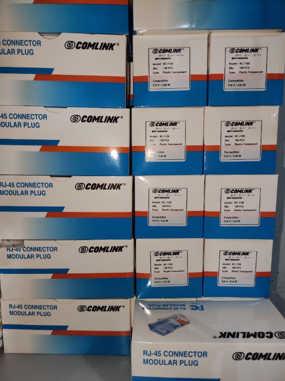 Comlink RJ45 Cat5e Classic 100pcs/box, Computers & Tech, Parts ...