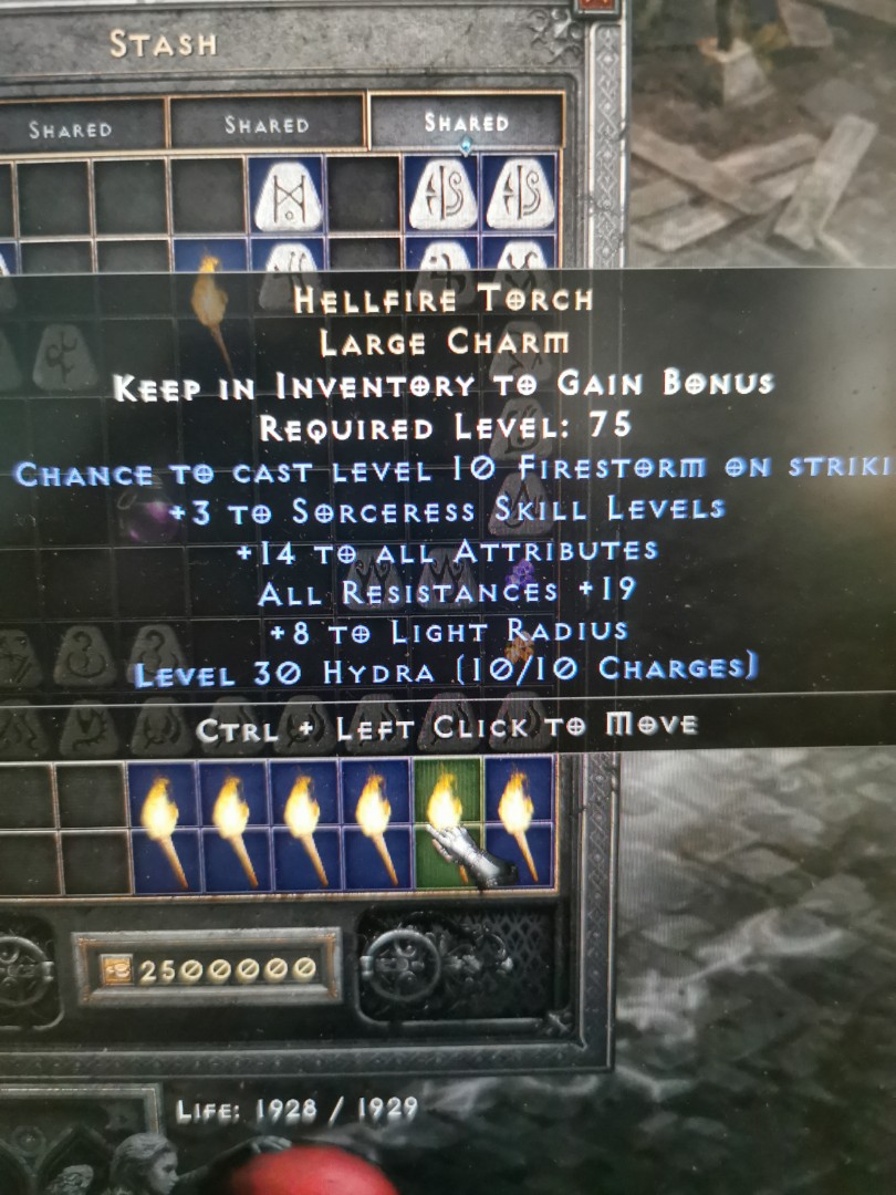 D2R Diablo 2 Ressurected 14/19 Sorceress Hellfire Torch CHEAPEST, Video