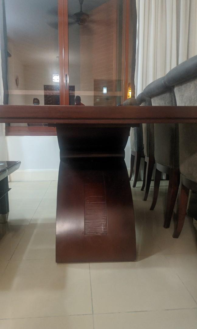 Dining table solid heavy wood , Furniture & Home Living, Furniture