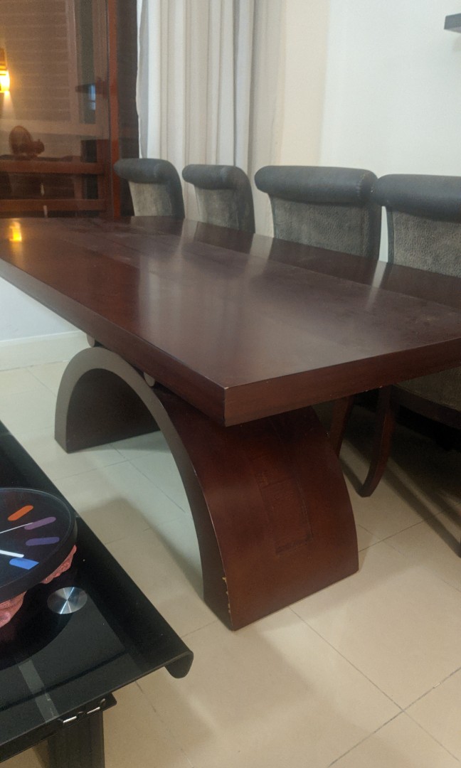 Dining table solid heavy wood , Furniture & Home Living, Furniture