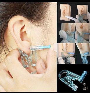 Disposable plastic ear piercing