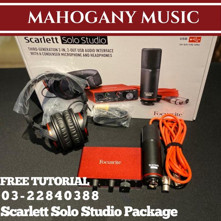 Focusrite Scarlett Solo Studio Pack (3rd Generation), Hobbies & Toys, Music  & Media, Music Accessories on Carousell